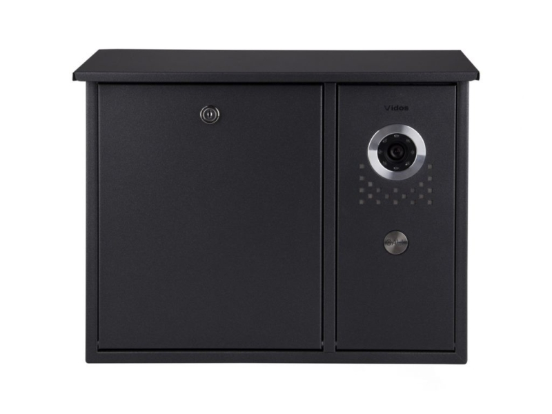 Wideodomofon VIDOS z czarną skrzynką z kamerą i głośnomówiącym monitorem S551-SKN / M670B
